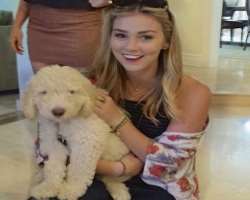 Mossey is an animal lover and cuddles them to show her love.
